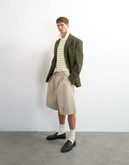 Topman – Klassisch geschnittenes Polohemd aus Häkelstoff in Ecru mit Streifen, 2 von 5
