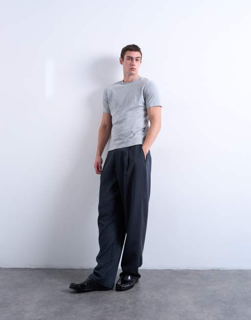 Topman – Klassisches T-Shirt in Kalkgrau, 4 von 5