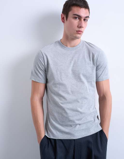 Topman – Klassisches T-Shirt in Kalkgrau, 5 von 5