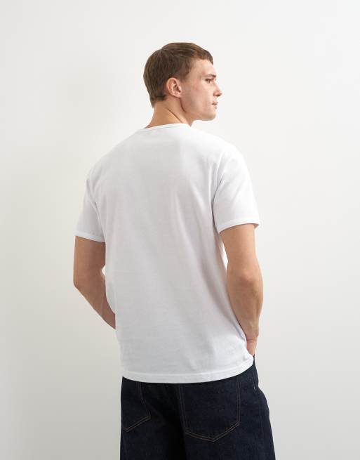 Topman klassisk pasform Henley med kantet knapstolpe i hvid, 5 af 5