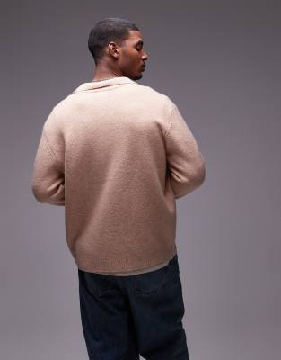 TOPMAN KNIT BUTTON UP CARDIGAN 