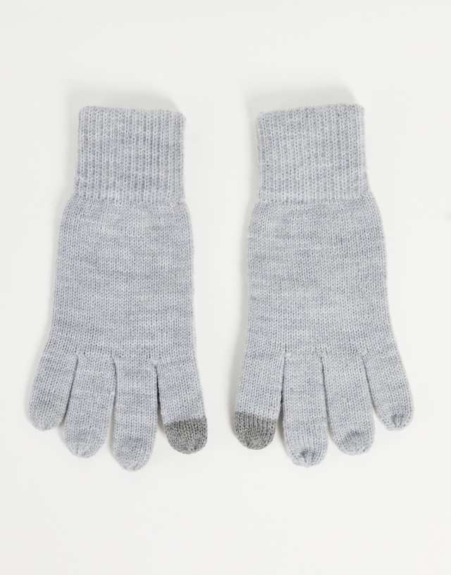 Topman knit gloves in light gray - Lgray