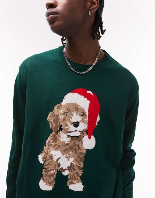 Christmas jumper with dog on sale on