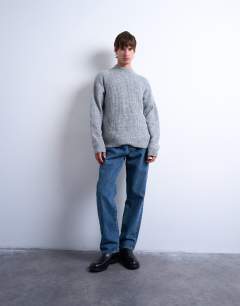Knitted jumper in grey