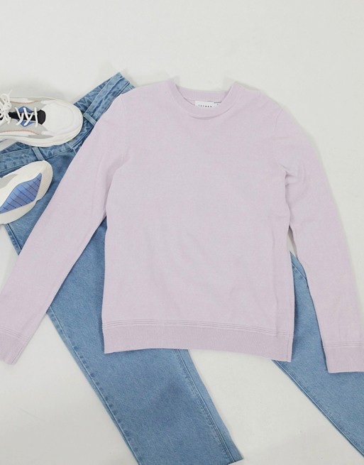 Topman knitted jumper in lilac