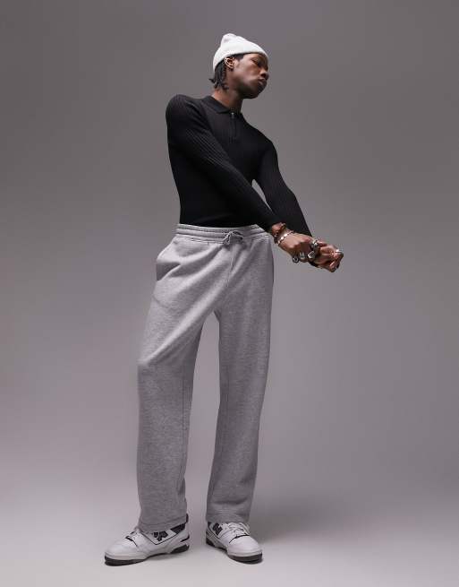 ASOS DESIGN wide leg elasticated waist suit trousers in grey