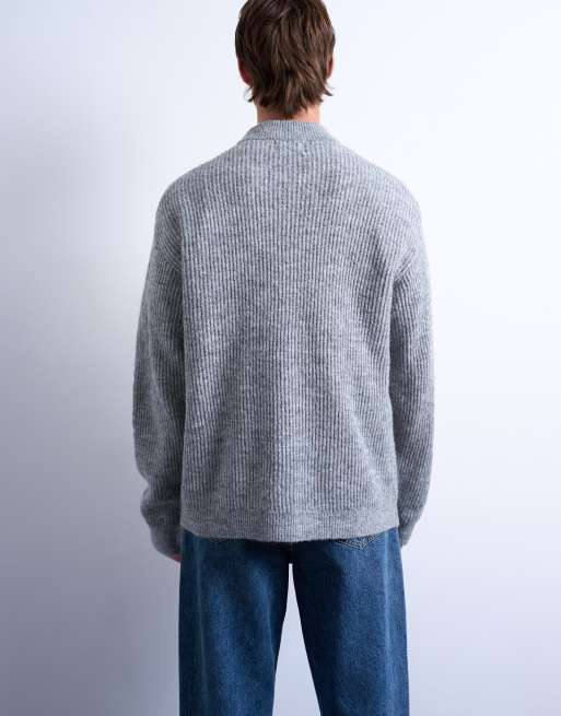 Topman knitted sweater in gray, 3 of 5