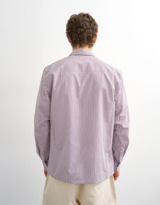 Topman – Koszula o luźnym kroju, w fioletowe paski, 3 z 5
