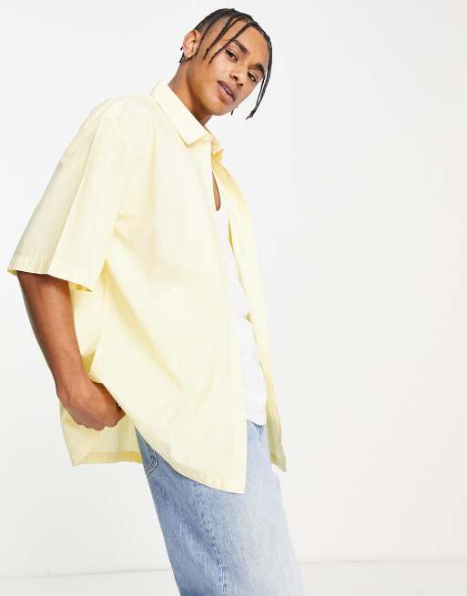 Topman – Koszula oversize typu dad w żółtym kolorze