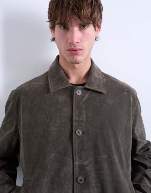 Topman – Kurtka Harrington z imitacji zamszu w kolorze khaki, 3 z 5