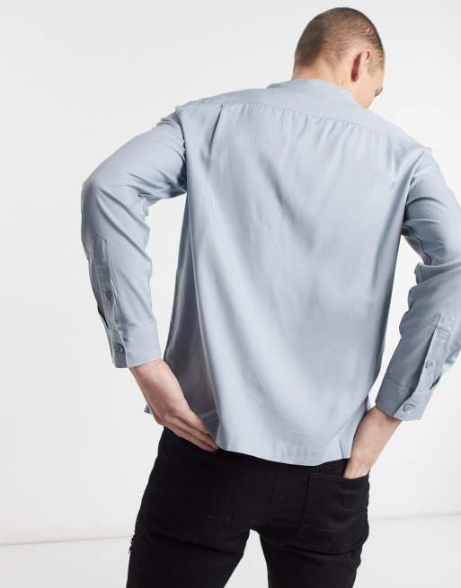 Topman - langærmet skjorte i grå, 2 af 4