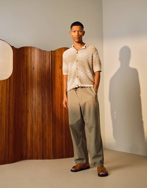 Topman – Lässig geschnittenes Polohemd in Braun mit Knopfleiste und melierter Optik, 3 von 4