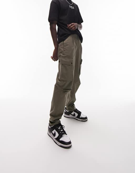 Topman – Lässige Cargo-Hose in Khaki