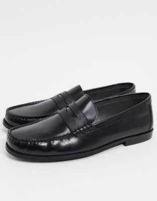 topman black loafers