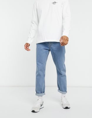 Topman – Legere Jeans in verwaschenem Mittelblau