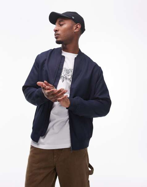 Topman – Leichte Bomberjacke in Marineblau - view 1