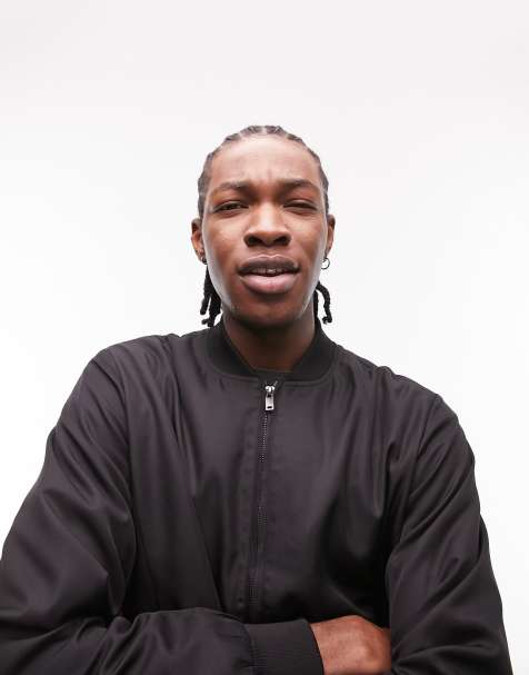 Topman lightweight bomber jacket in black - view 1