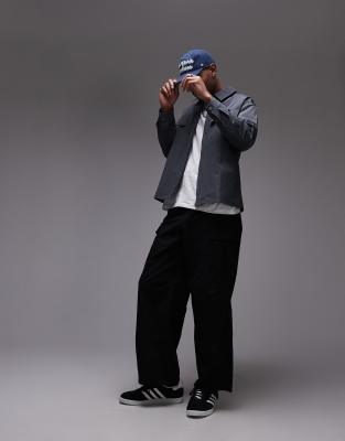 Topman Lightweight Ripstop Jacket In Gray