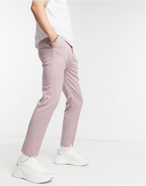 Topman – Lila eleganta mjukisbyxor i smal passform, 4 av 4