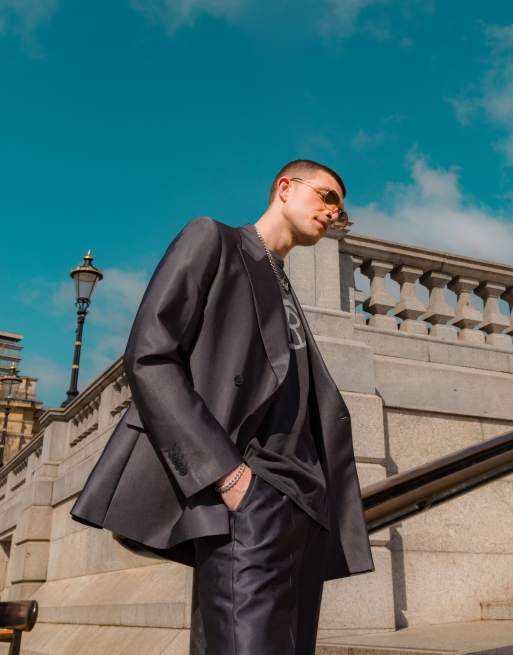 Topman Limited - Giacca da abito dal taglio moderno grigio tonic