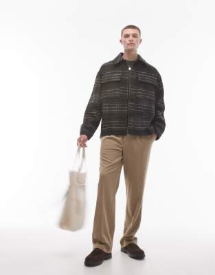 Topman lined plaid shacket