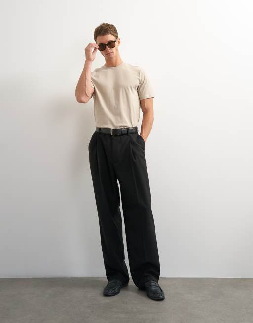 Topman – Ljusbeige t-shirt med klassisk passform, 2 av 7
