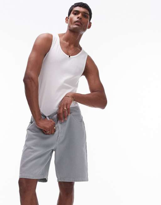 Topman – Locker geschnittene Shorts in Salbeigrün