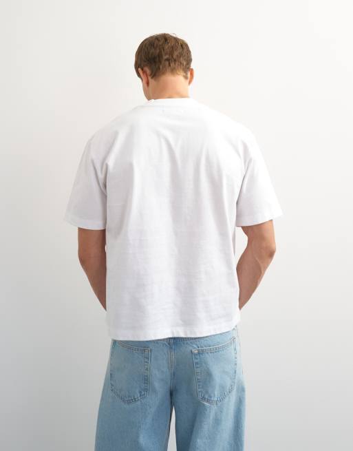 Topman locker geschnittenes Crop-T-Shirt in Weiß, 5 von 7