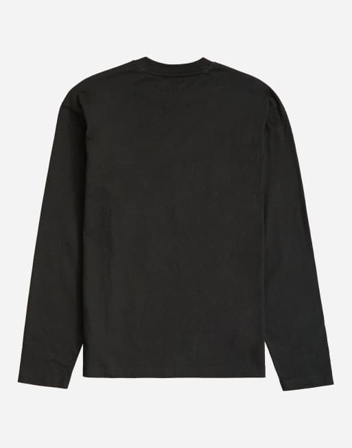 Topman locker geschnittenes Langarm-T-Shirt in Schwarz, 7 von 7