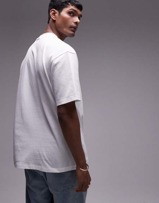 Topman – Locker geschnittenes T-Shirt in Weiß, 3 von 4
