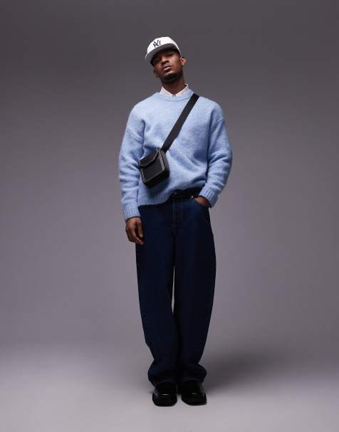 Topman – Locker sitzender Pullover in Hellblau - view 1