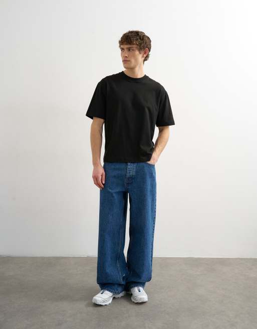 Topman – Lockeres, kurz geschnittenes T-Shirt in Schwarz, 2 von 5