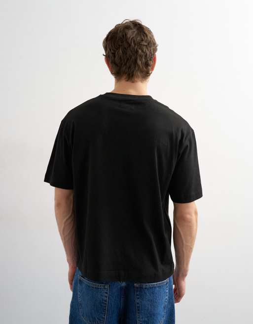 Topman – Lockeres, kurz geschnittenes T-Shirt in Schwarz, 3 von 5