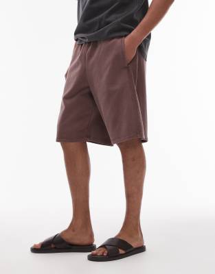 Topman Long Short With Textured Panel