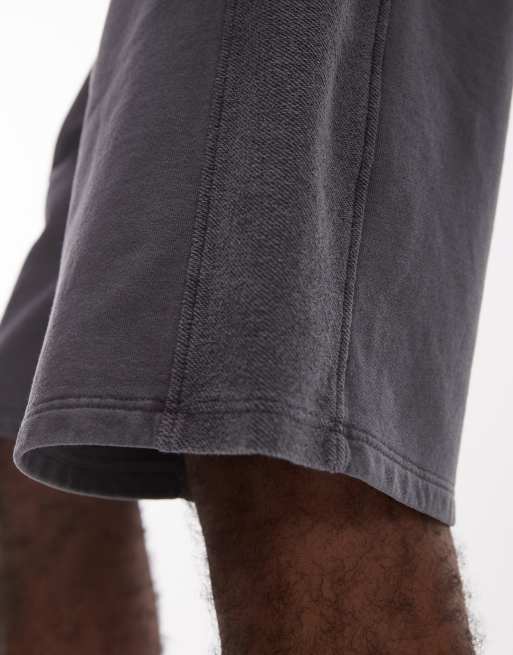 Topman long short with textured panel in washed grey, 5 of 5