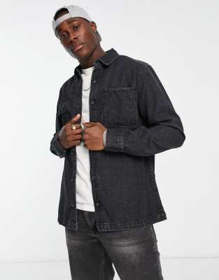denim long sleeve shirt