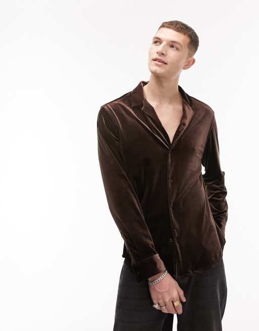 Velvet long hotsell sleeve shirt