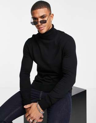 ribbed turtleneck sweater men