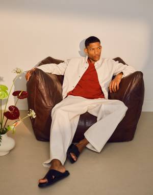 Topman long sleeve washed canvas overshirt in stone