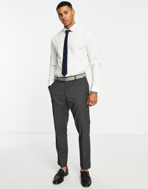 white shirt navy tie