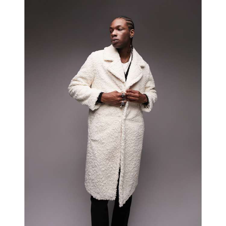 Borg overcoat mens best sale