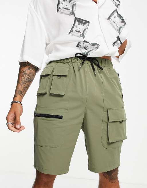 Men's Casual Loose Pants Sport Cargo Shorts Multi-pocket Five-point Half  Pants