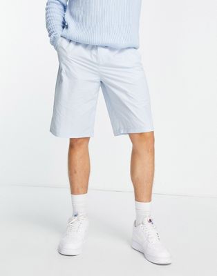Topman longline nylon shorts in blue
