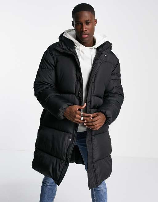 Longline mens puffer on sale coat