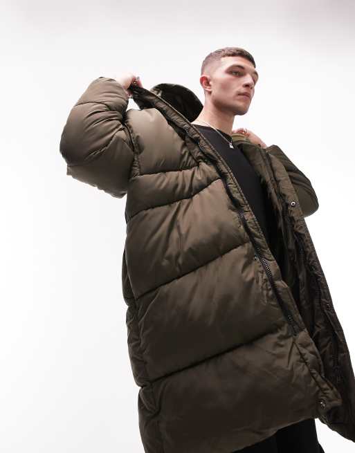 Mens longline best sale down jacket