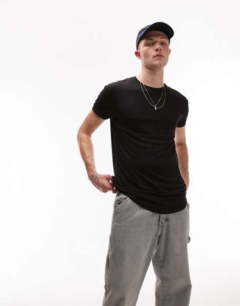 Oversized Fit Printed Mesh T-shirt - Black/New York - Men