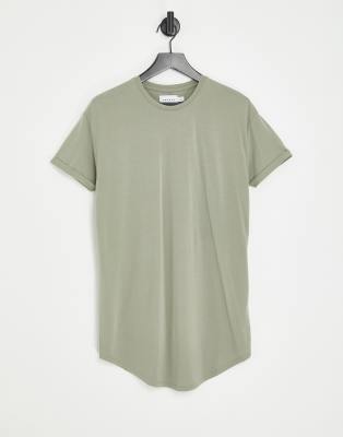 longline khaki shirt