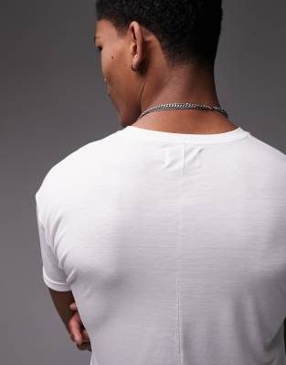 Topman Longline T-shirts In White