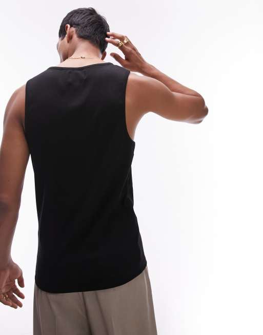 Topman - Lot de 2 débardeurs côtelés - Noir, 3 de 4