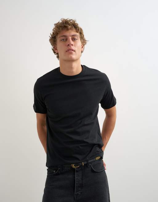 Topman lot de 5 t-shirts coupe classique en marine, écru, marron, beige et noir, 2 de 5